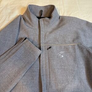 Showers Pass Rogue Cycling Jacket Womens Medium Grey Plaid Softshell